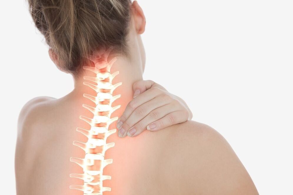 Dor cervical con osteocondrose cervical da columna
